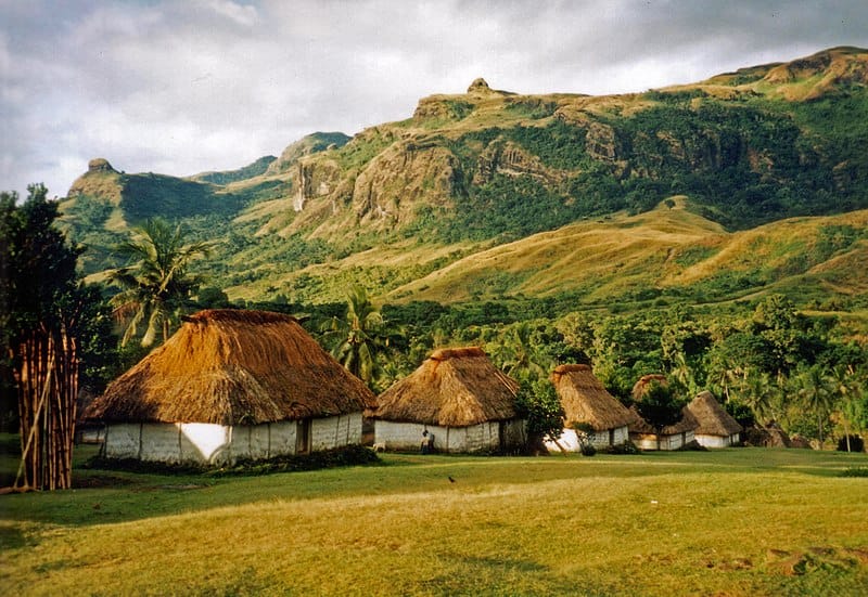 Aldea de Navala en Viti Levu, Fiji 