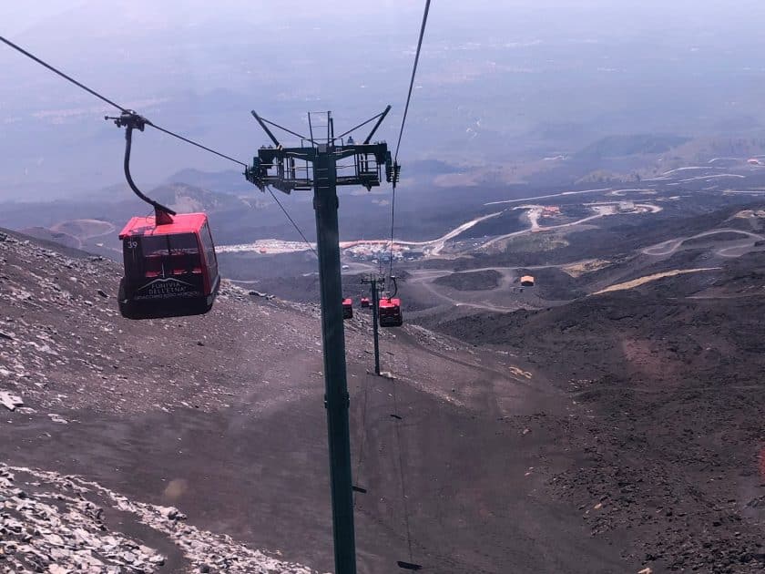 Teleférico del Monte Etna. Foto de Google Maps de David Gough Montañas de Sicilia: Teleférico del Monte Etna