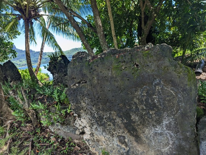 Viaje a Bora Bora Marae Fare Opu. Foto de Google Maps de Gerry Schaefer