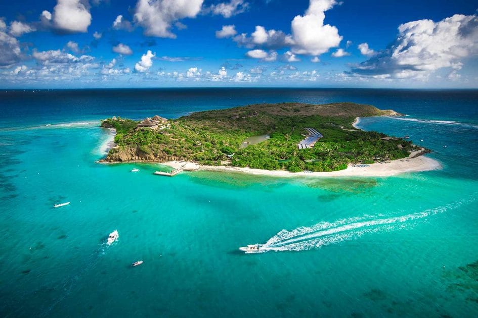 Turismo en Islas Vírgenes Británicas Necker Island. Foto de Google Maps de BTC1Billion 2038Fidelity