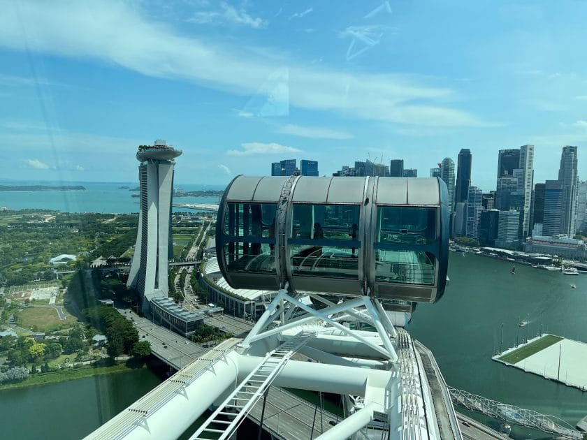 Qué ver en Singapur Cápsula y vistas desde la Singapore Flyer. Foto de Google Maps de 13OU