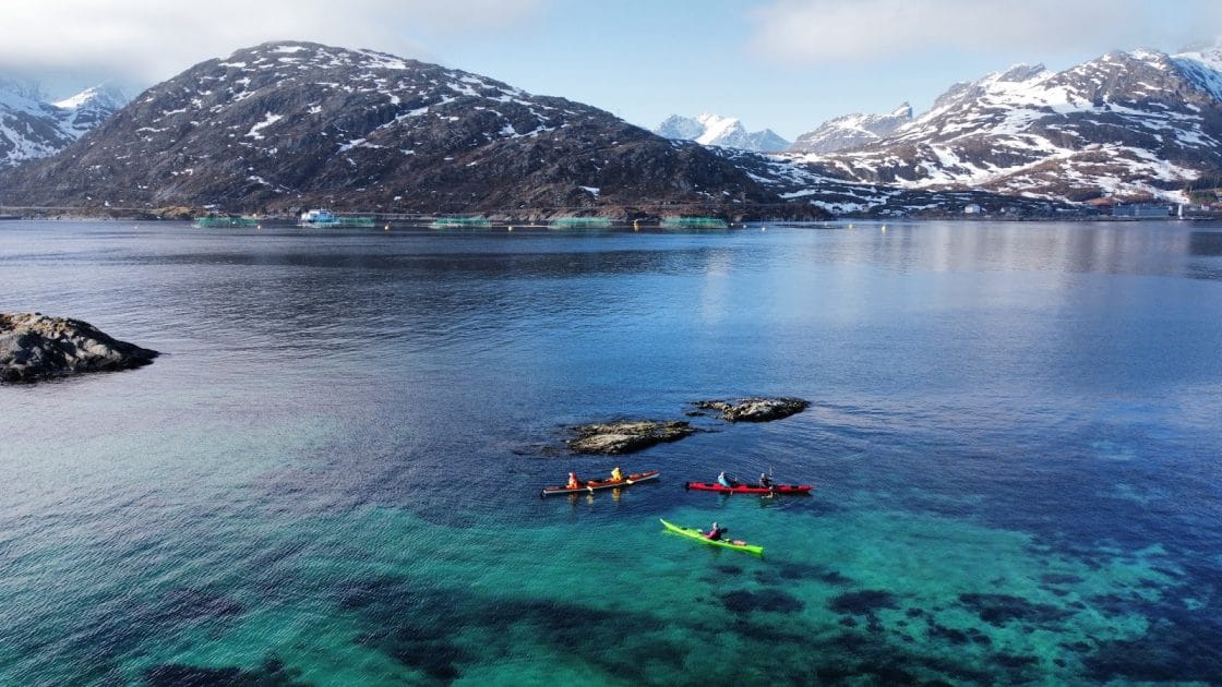 Viaje a Islas Lofoten, Noruega Excursiones en kayak. Foto de Google Maps de Max Seppi