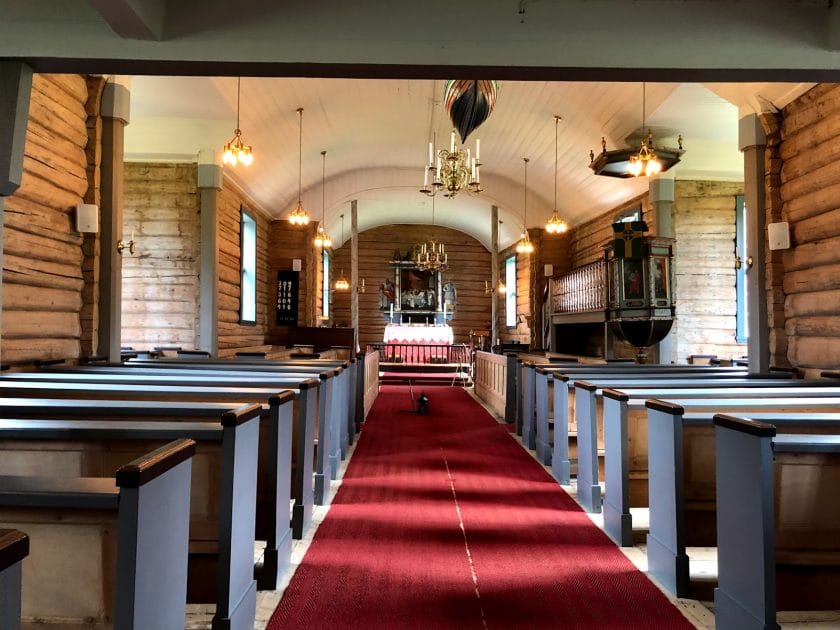 Viaje a Islas Lofoten, Noruega Interior de la Iglesia de Flakstad. Foto de Google Maps de Gaetano Vivirito