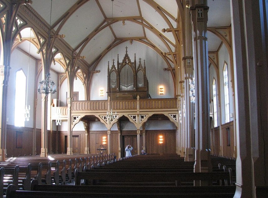 Viaje a Islas Lofoten, Noruega Interior de la Iglesia de Vagan