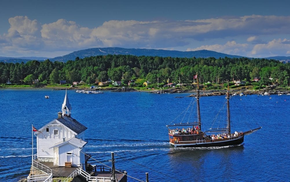Islas de Noruega Faro de Heggholmen. Foto de Google Maps de Urpo Tarnanen Arquitectura de Noruega, Faro de Heggholmen