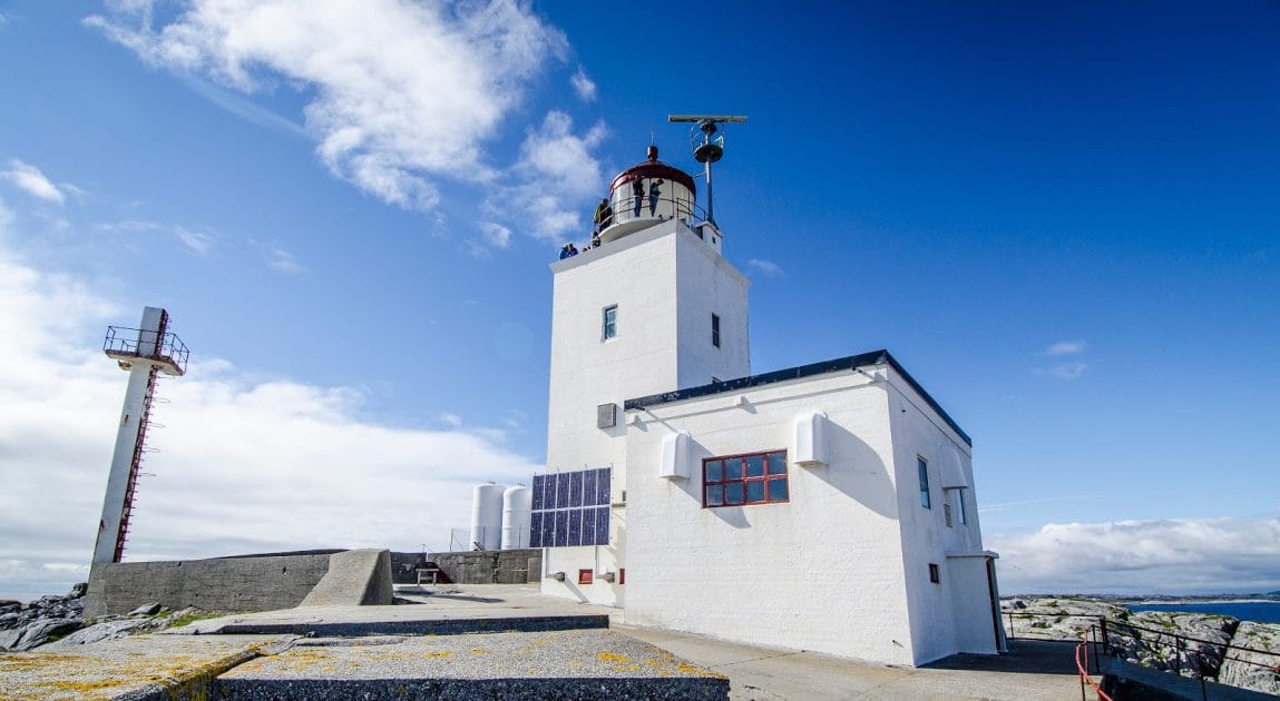 Islas de Noruega Faro de Marstein. Foto de Google Maps de Marstein fyr Edificios de Noruega, Faro de Marstein