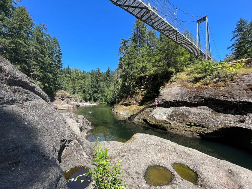 Paisajes en Isla de Vancouver, Canadá, Puente colgante de Top Bridge