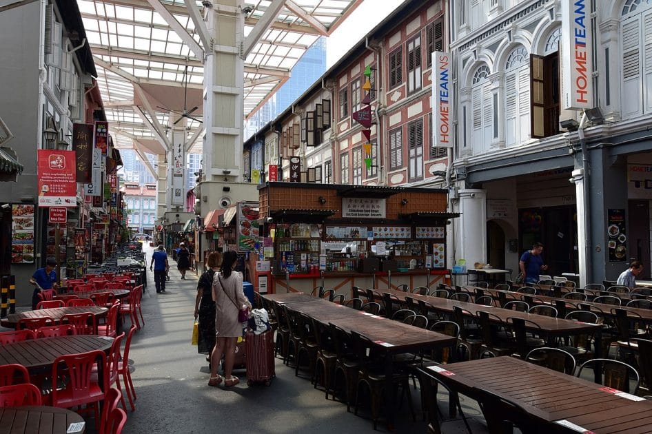 Qué ver en Chinatown Singapur Chinatown Food Street. Foto de Bahnfrend Own work, CC BY SA 4.0 Comer en Chinatown Singapur, Chinatown Food Street