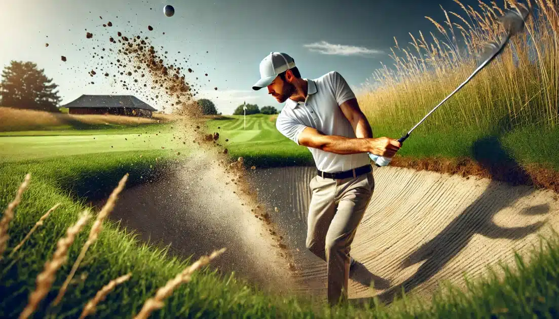 Juego de golf, Hierro corto desde el búnquer