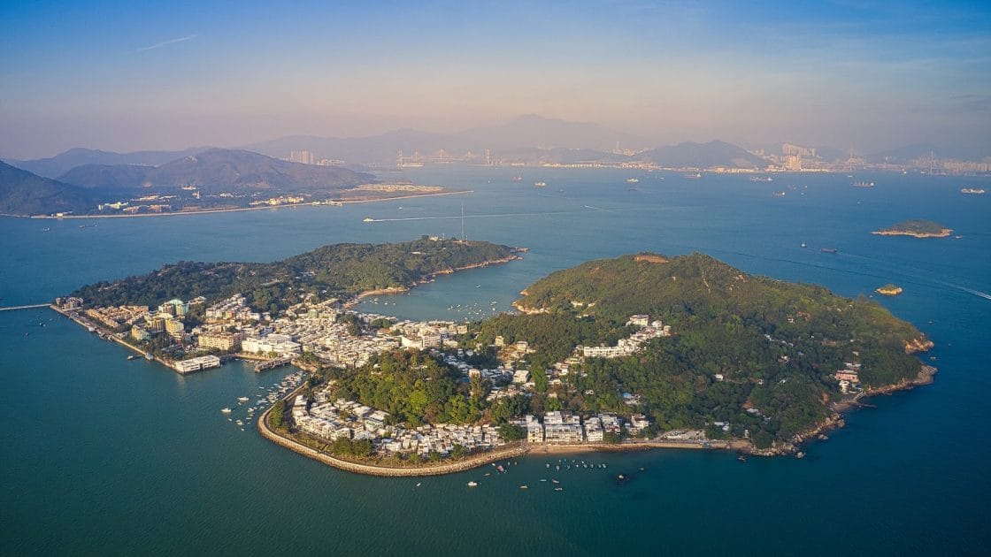 Islas de China Isla de Peng Chau en Hong Kong