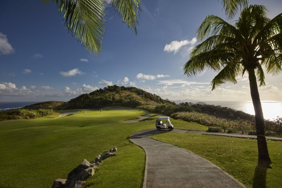 Turismo en San Vicente y las Granadinas Campo de golf en Canouan. Foto de Google Maps de Mandarin Oriental, Canouan Turismo en San Vicente y las Granadinas Campo de golf en Canouan