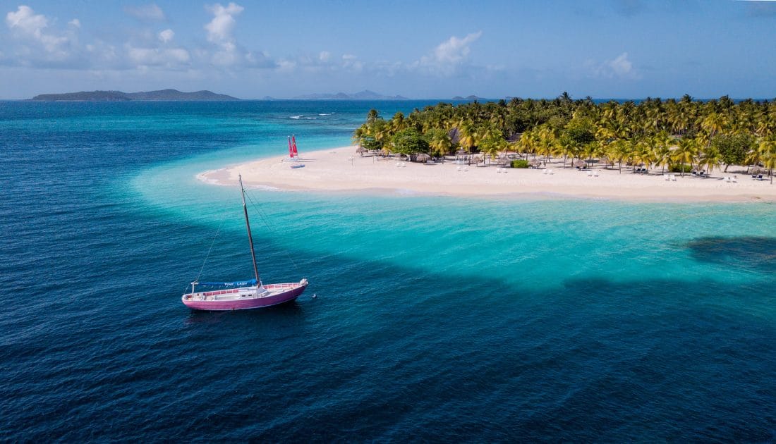 Turismo en San Vicente y las Granadinas Excursión en barco a Palm Island. Foto de Google Maps de Palm Island Resort & Spa Turismo en San Vicente y las Granadinas Excursión en barco a Palm Island