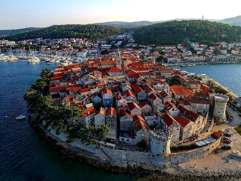 Turismo en Croacia Ciudad de Korčula. Foto de Google Maps de Łukasz Turismo en Croacia Ciudad de Korčula
