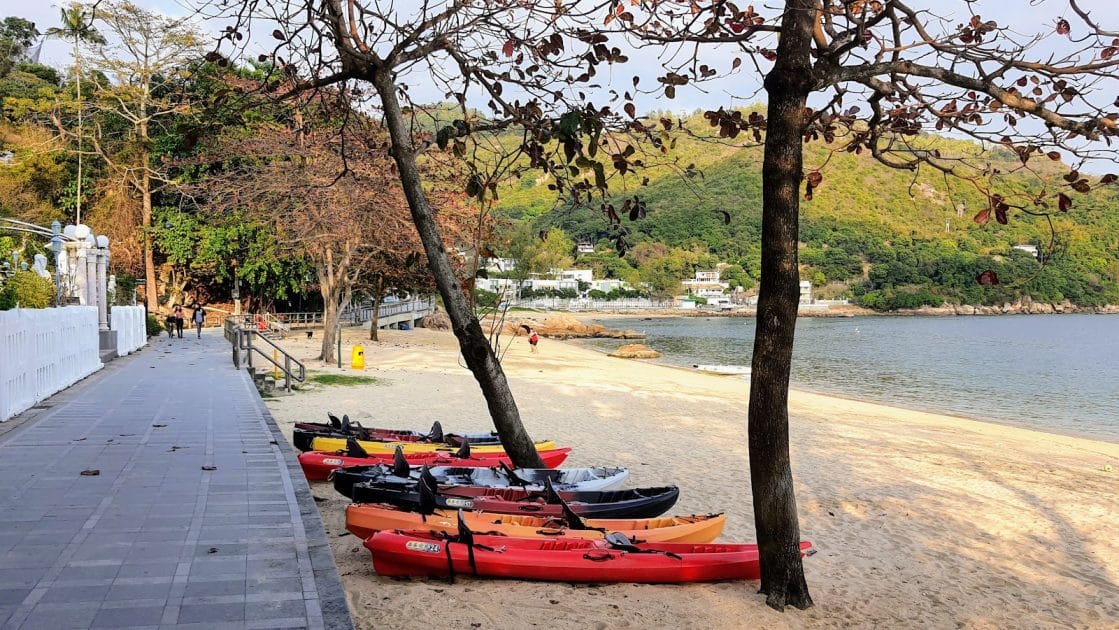 Visitar Hong Kong, China Silvermine Bay Beach. Foto de Google Maps de Sunny Visitar Hong Kong, China Silvermine Bay Beach
