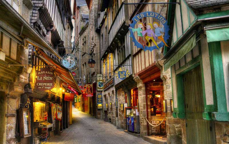 Mejores islas de Francia Grande Rue de Mont Saint Michel Mejores islas de Francia Grande Rue de Mont Saint Michel