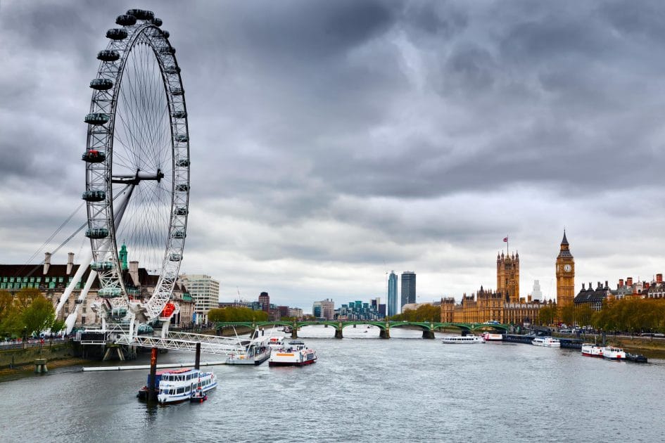 Viajar a Londres con niños London Eye con el Big Ben y el Parlamento al fondo Viajar a Londres con niños London Eye con el Big Ben y el Parlamento al fondo