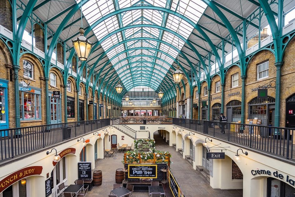 Viaje en tren por Gran Bretaña Covent Garden Market