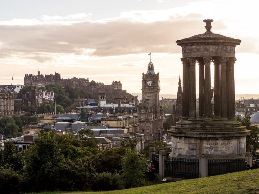 Viaje en tren por Gran Bretaña Vistas desde Calton Hill