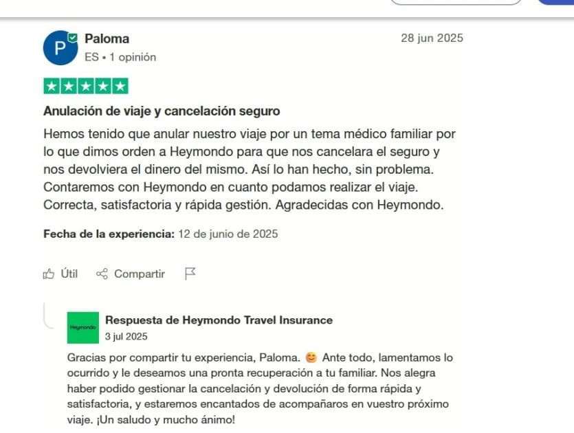 Seguro de viaje Heymondo Anulación de viaje y cancelación de seguro
