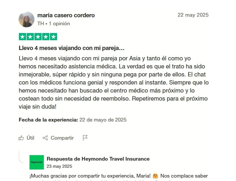 Seguro de viaje Heymondo Asistencia médica eficiente