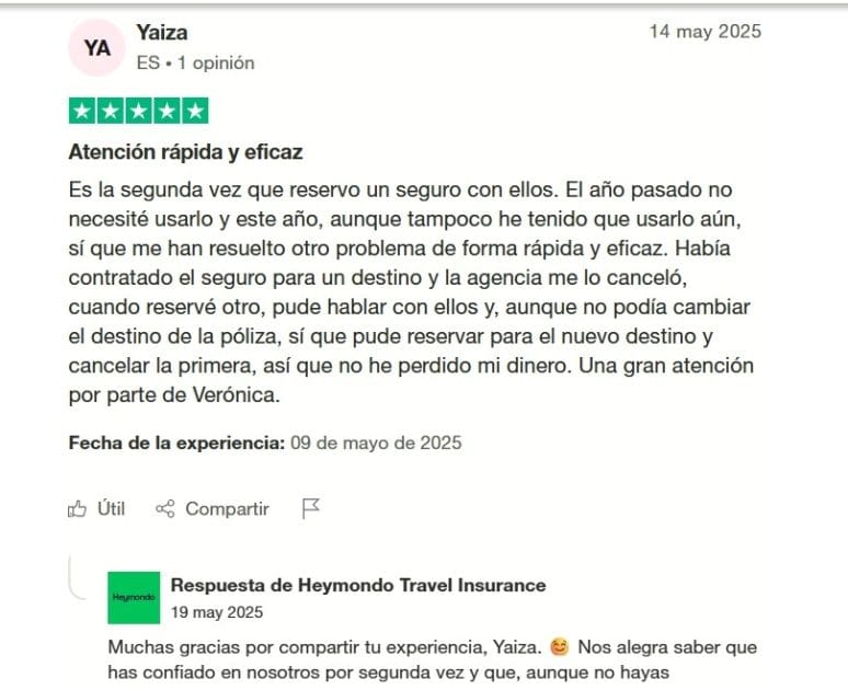 Seguro de viaje Heymondo Modificación de destinos sin problemas