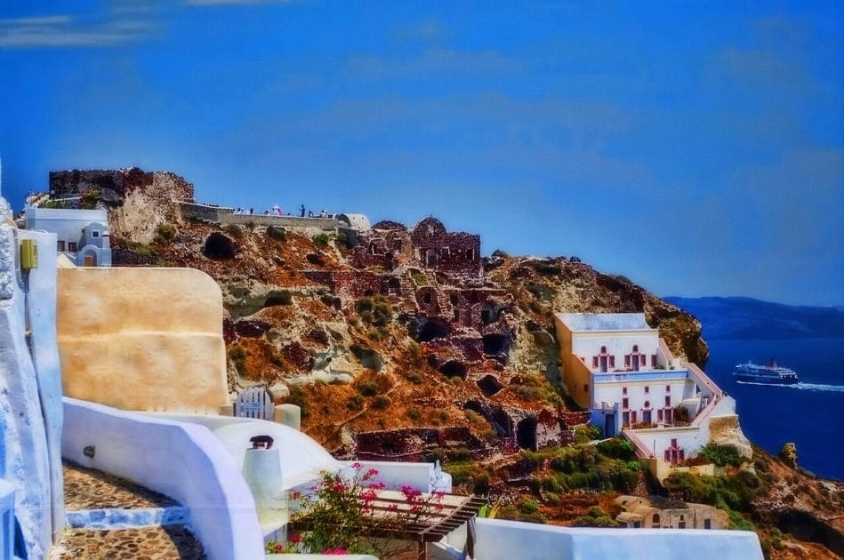Castillo veneciano de San Nicolás en Oia 