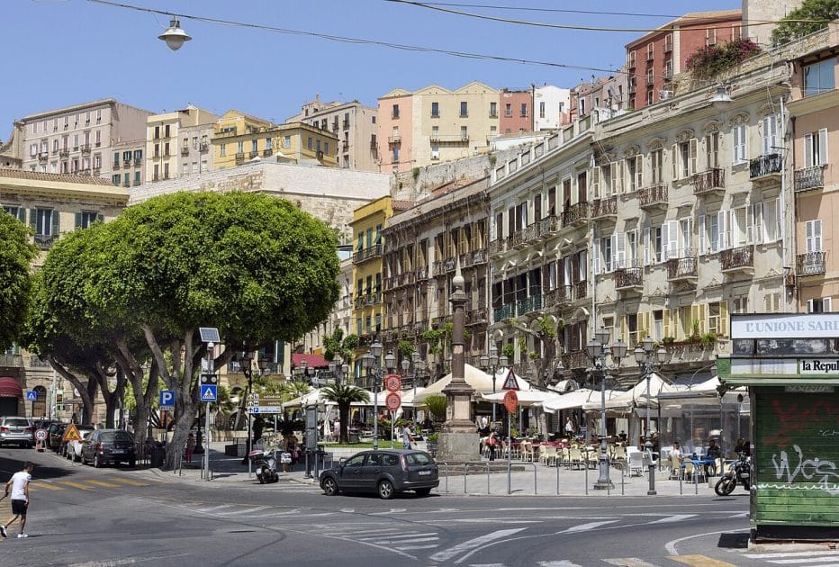 Piazza Yenne en Cagliari 