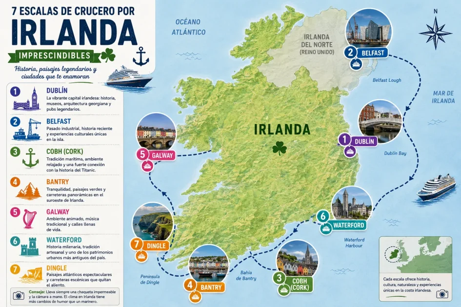 7 escalas de crucero por Irlanda imprescindibles 14 Escalas de crucero en Irlanda