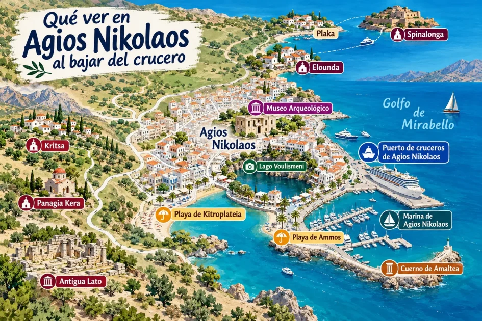 Qué ver en Agios Nikolaos al bajar del crucero