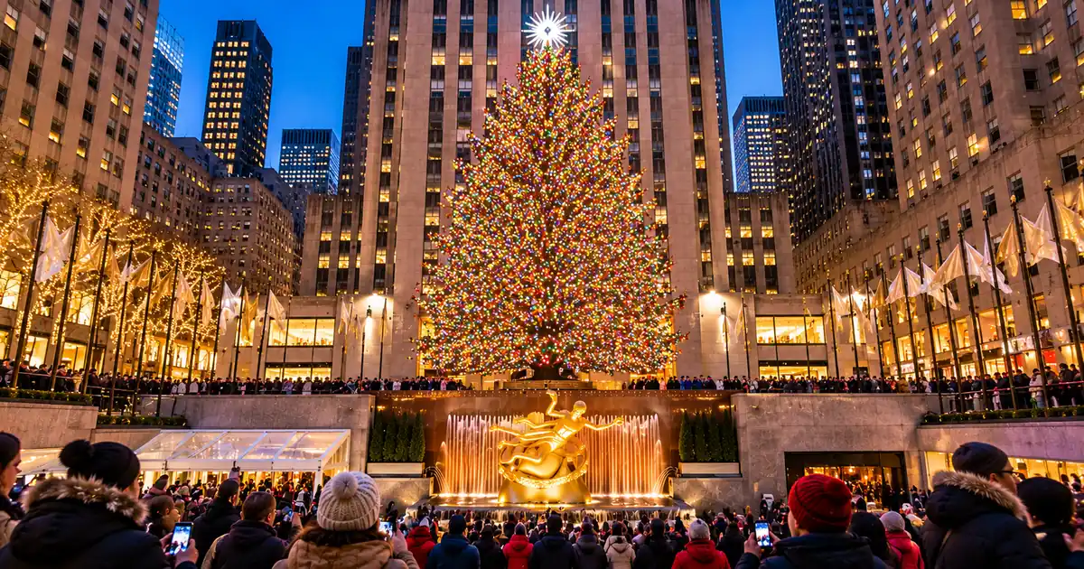 Qué hacer en Nueva York en Navidad con niños Árbol de Navidad de Rockefeller Center