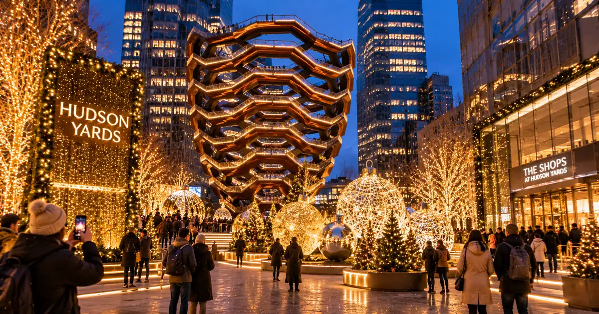Decoraciones navideñas de Hudson Yards