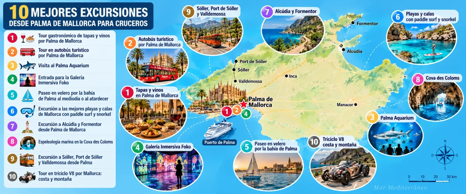 Excursiones desde Palma de Mallorca para cruceros
