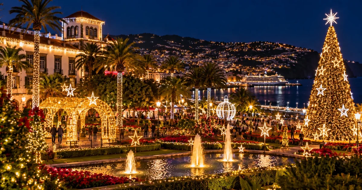 Iluninación navideña en Funchal