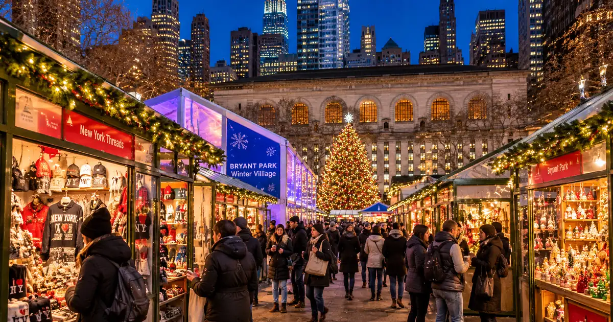 Mercado navideño de Bryant Park