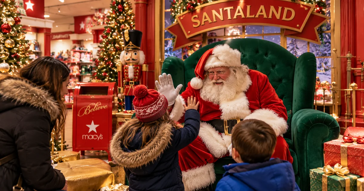 Papá Noel en Macy's Santaland