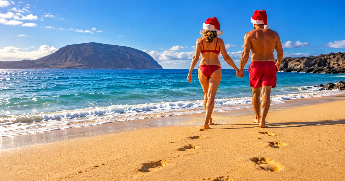 Playa de Tenerife en Navidad Playa de Tenerife en Navidad