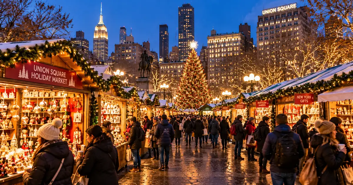mercado navideño de Union Square